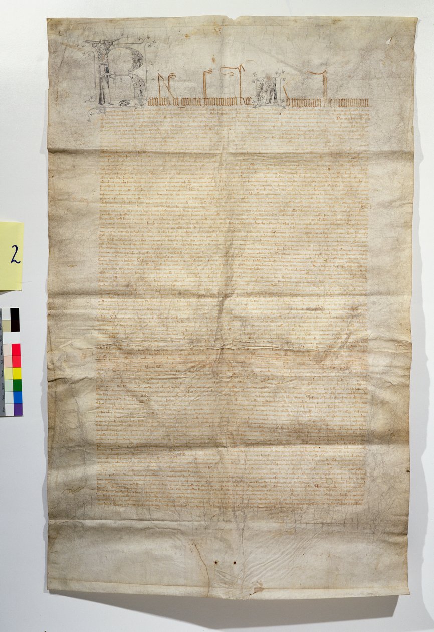 AE II 401 AB Foundation Charter for Det Kongelige Kapel i Vincennes dedikeret til Treenigheden, november 1379 af French School