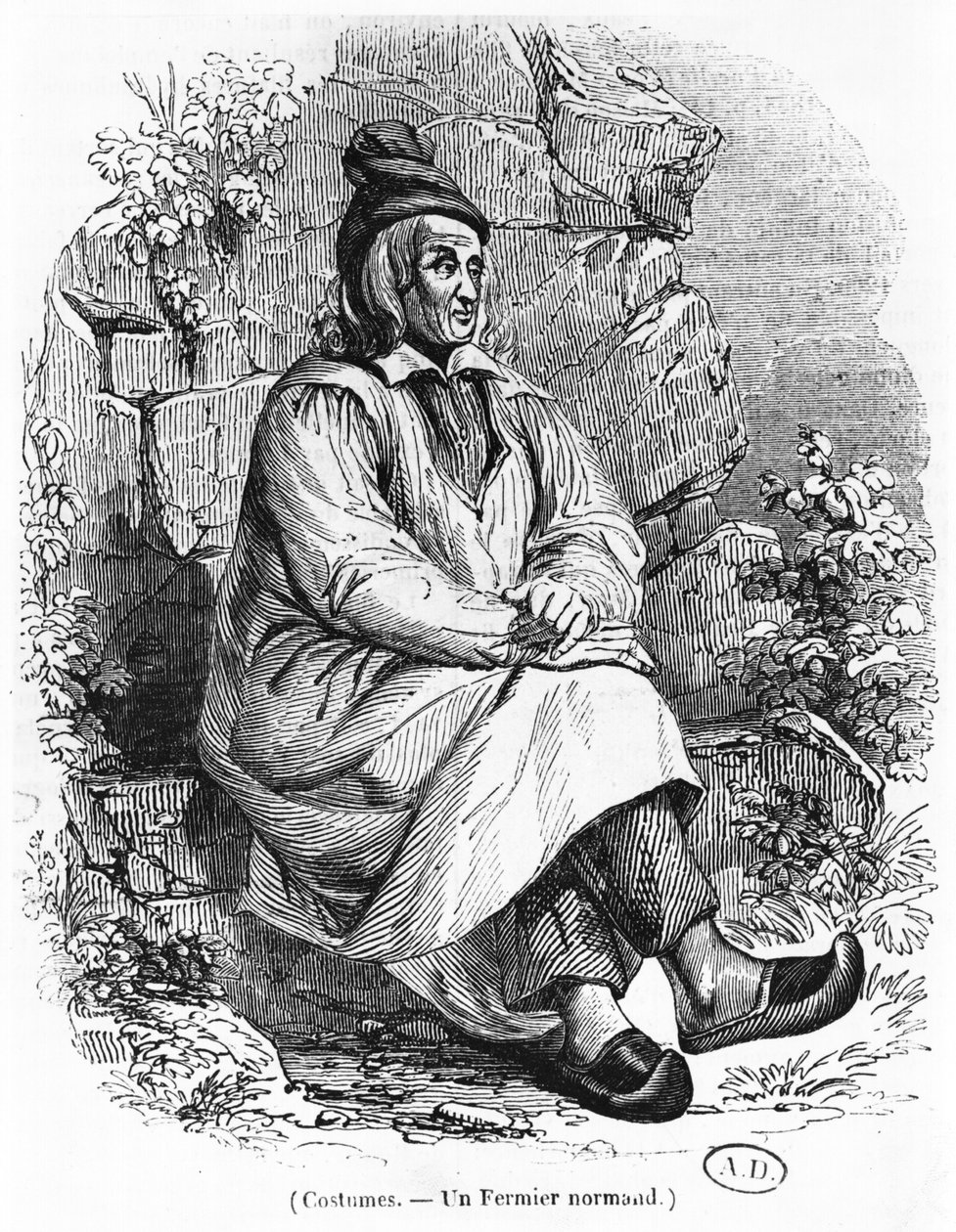 En bonde fra Normandiet, ca. 1840 af French School