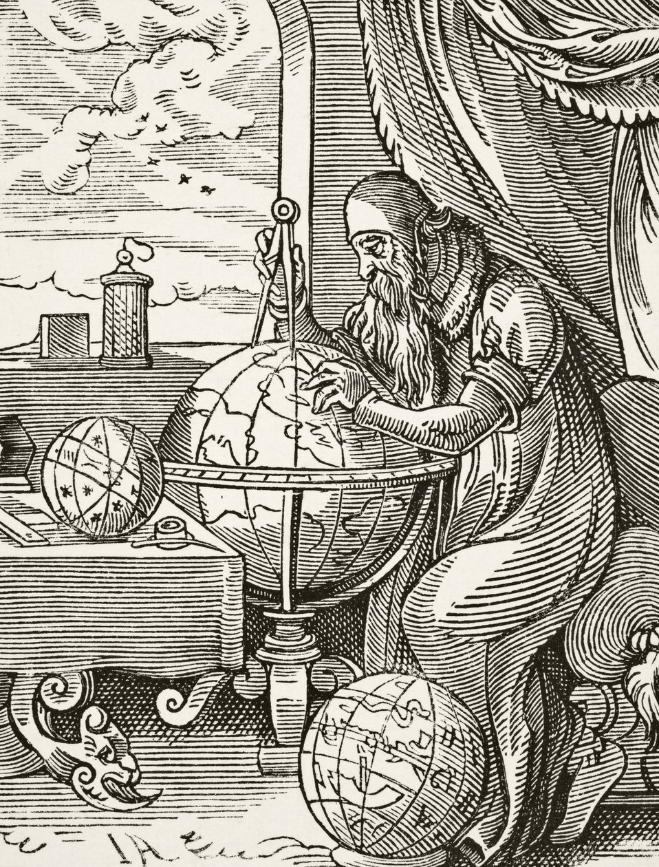 En tysk astronom og kosmograf fra videnskab og litteratur i middelalderen af Paul Lacroix (1806-84) udgivet London 1878 af French School