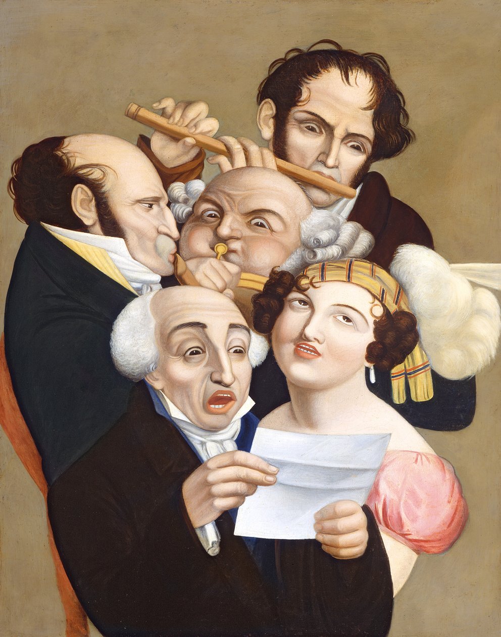 En musikalsk gruppe, ca. 1830 af French School