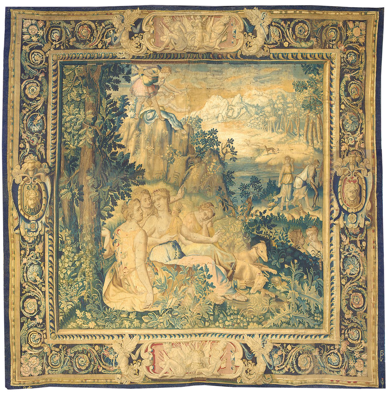 A Paris Mythologicala Tapestry, ca. 1620 (Tapestry) af French School