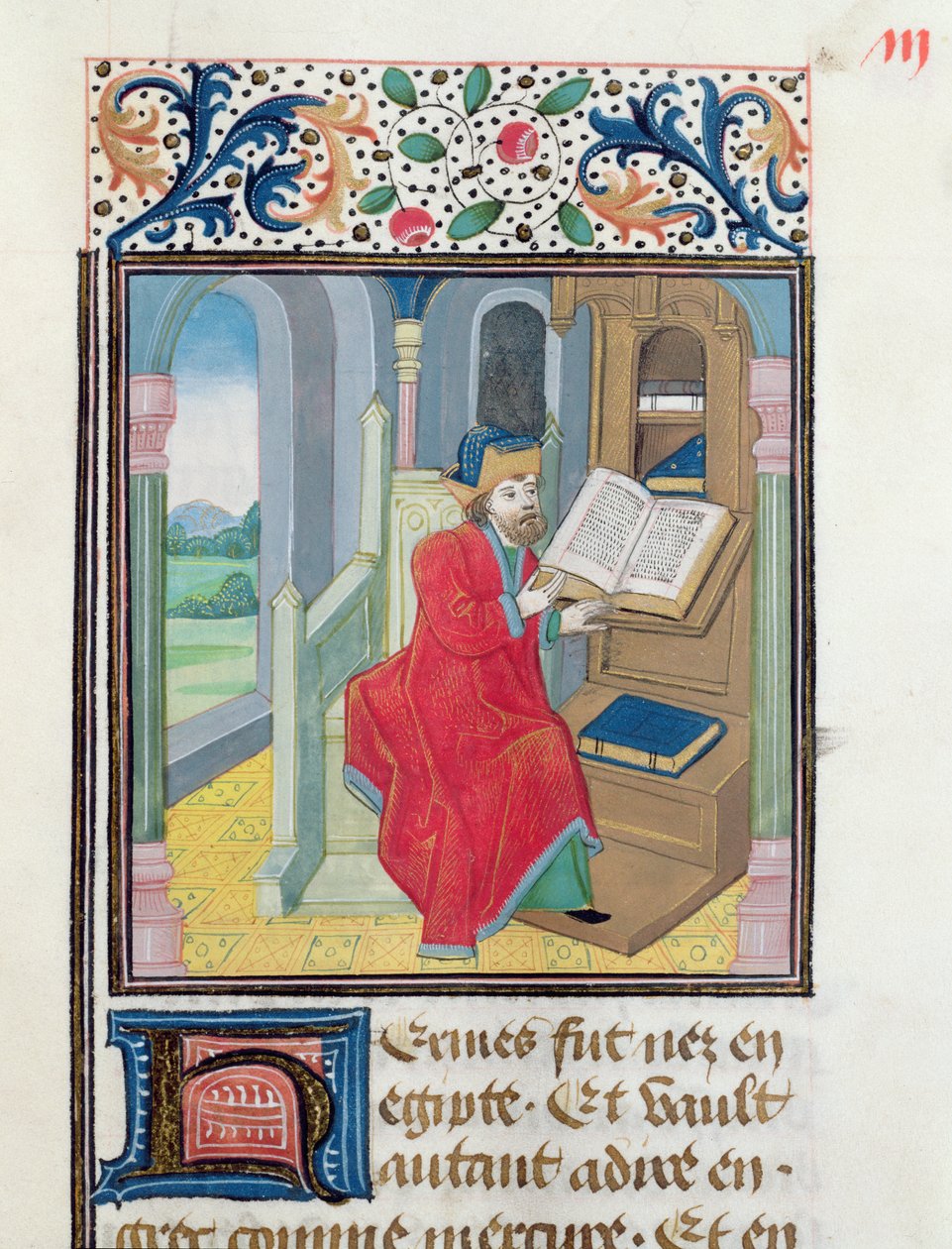 En filosof, muligvis Hermes Trismegistus, fra Histoire des Philosophes, slutningen af det 15. århundrede af French School