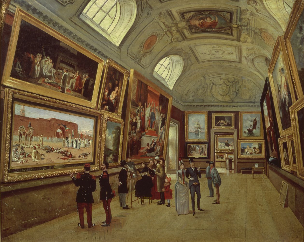 Et billedgalleri på Musée du Luxembourg, 1883-85 af French School
