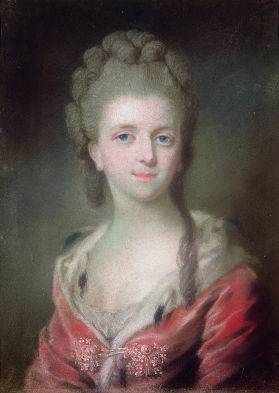 En prinsesse fra huset Bourbon (pastel på papir) af French School