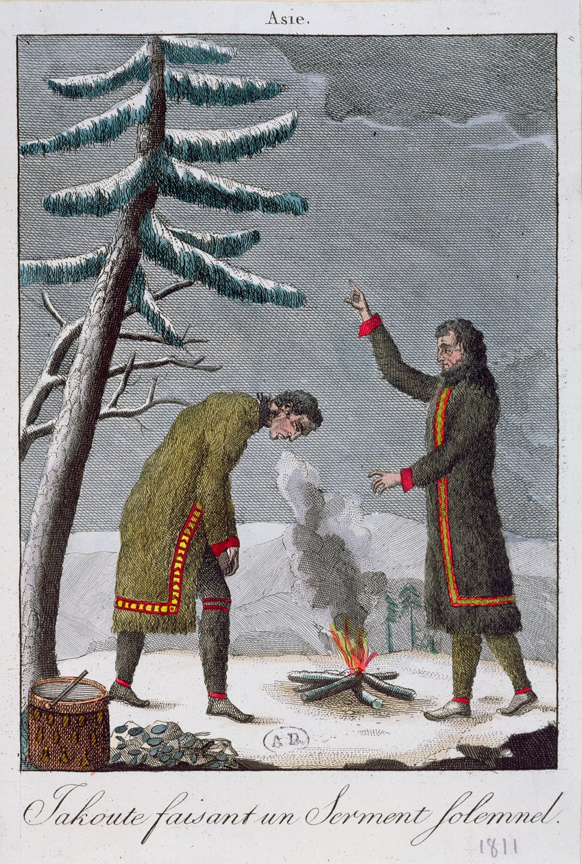 En Yakut-mand, der aflægger en højtidelig ed, 1811 af French School