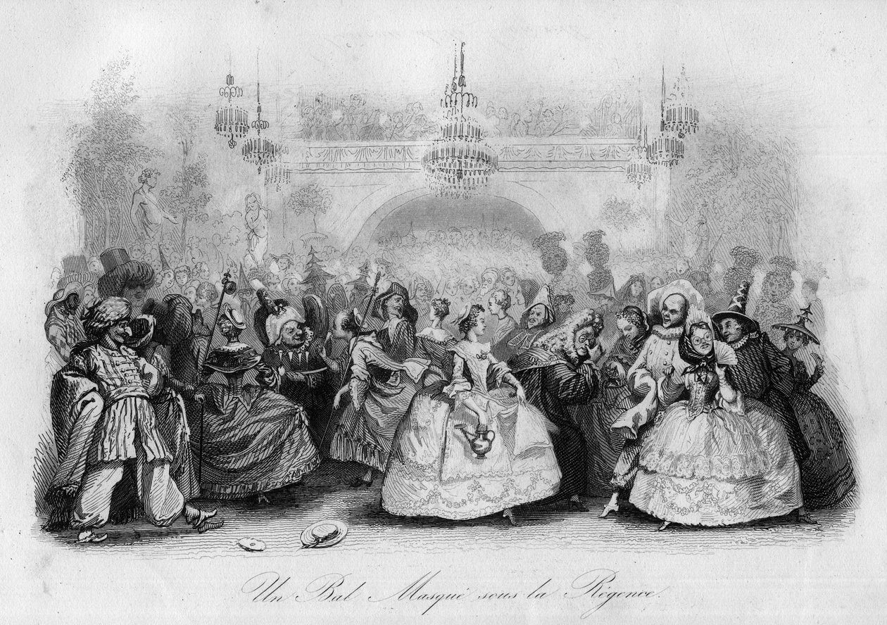 En kuglemaske under regentskabet ("The carnival"-sang af Marc-Antoine Madeleine Desaugiers) af French School