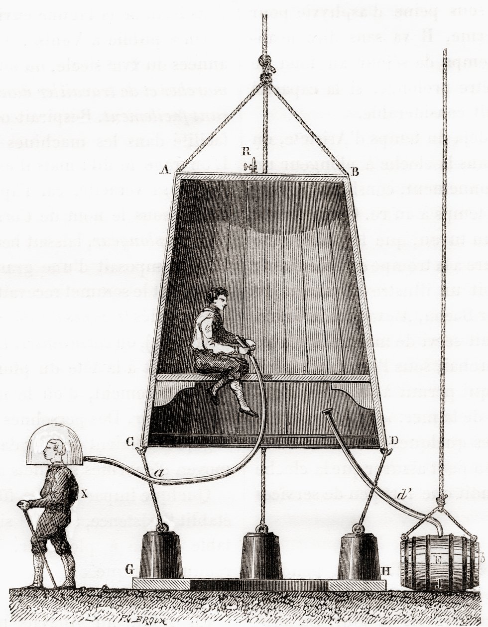En dykkerklokke bygget af Halley i 1691, fra 