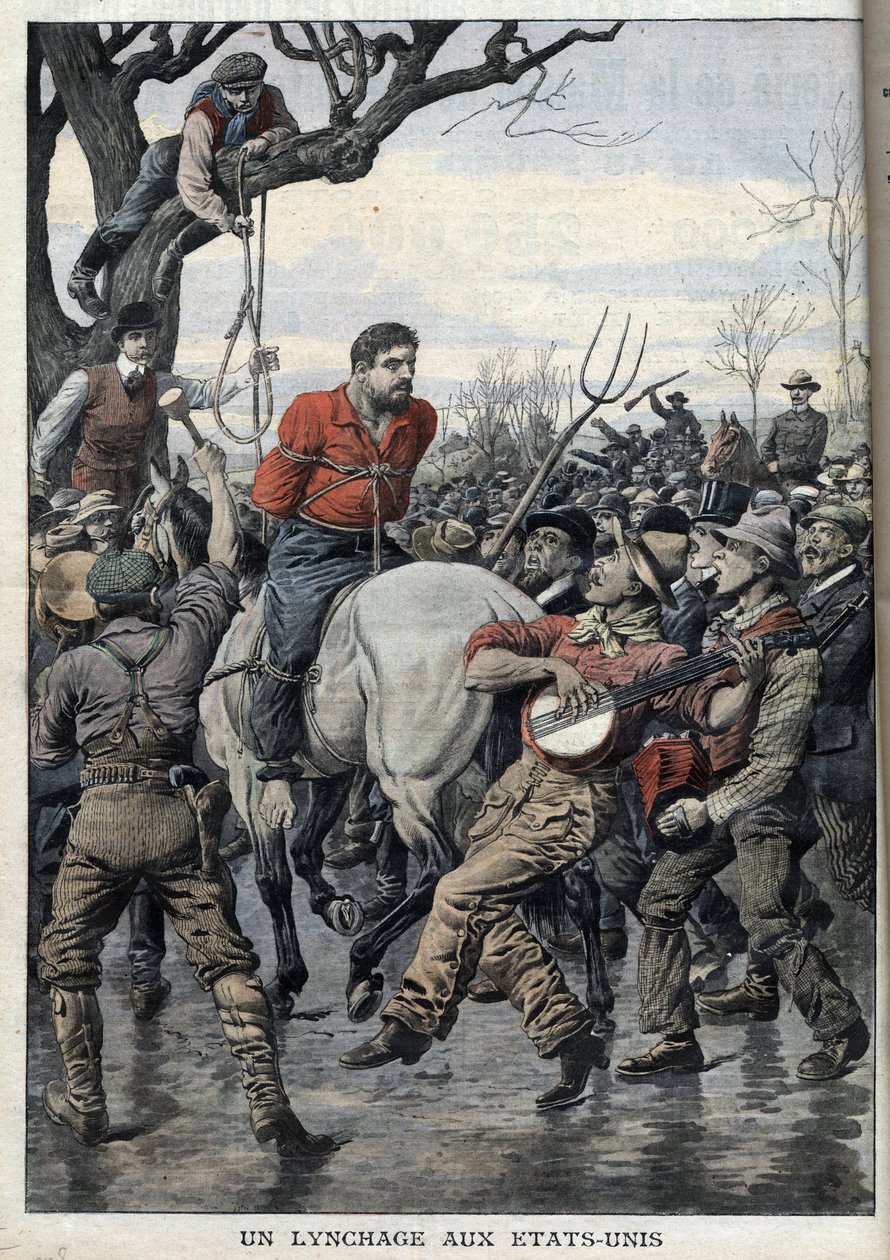 En lynchning af en mand anklaget for drabet på en 13-årig pige i Deweyville, Kentucky, USA - I "Le Petit Journal" den 7. februar af French School