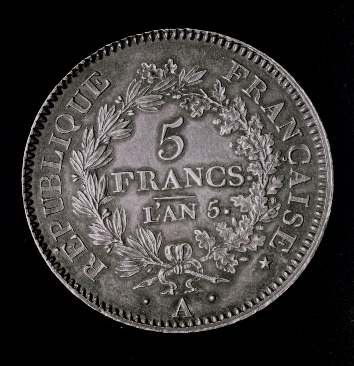 Et pund på tyve sol, svarende til den første franc i Den Første Republik (forside) (metal) af French School