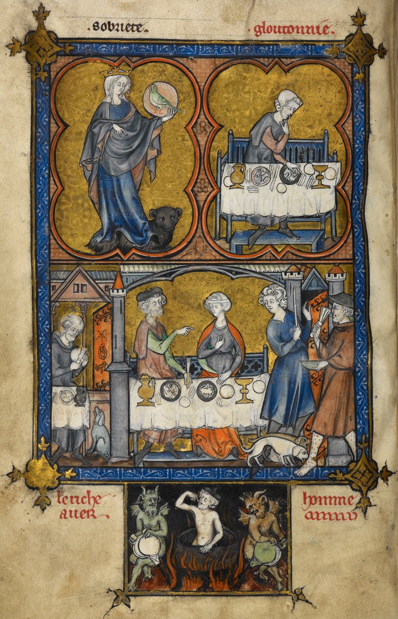 Tilføje. 54180, f.188v La Somme le Roi (En undersøgelse for en konge), ca. 1295 Paris af French School