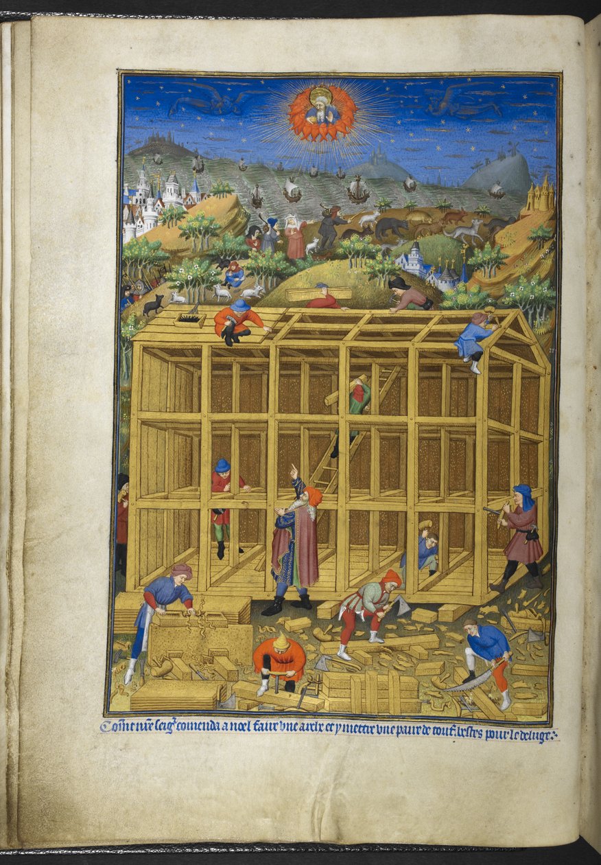 Tilføj Ms 18850 f.15v, The building of Noah