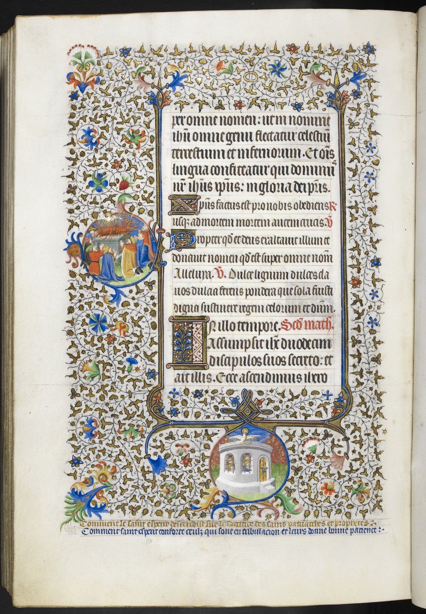 Tilføj Ms 18850 f.281v Book of Hours (The Bedford Hours) c.1410-30 (blæk, farve og guld på vellum) af French School