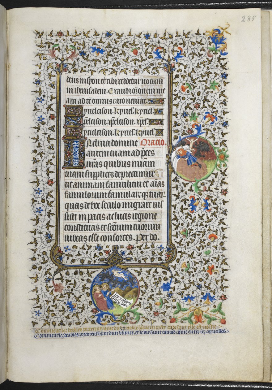 Tilføj Ms 18850 f.285r Book of Hours (The Bedford Hours) c.1410-30 (blæk, farve og guld på vellum) af French School