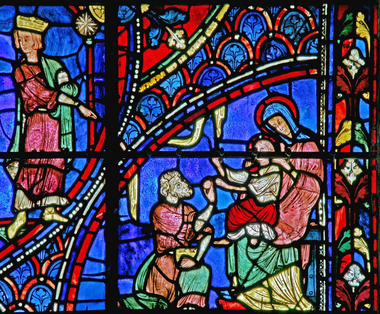 Tilbedelse af Magi (w28b) af French School