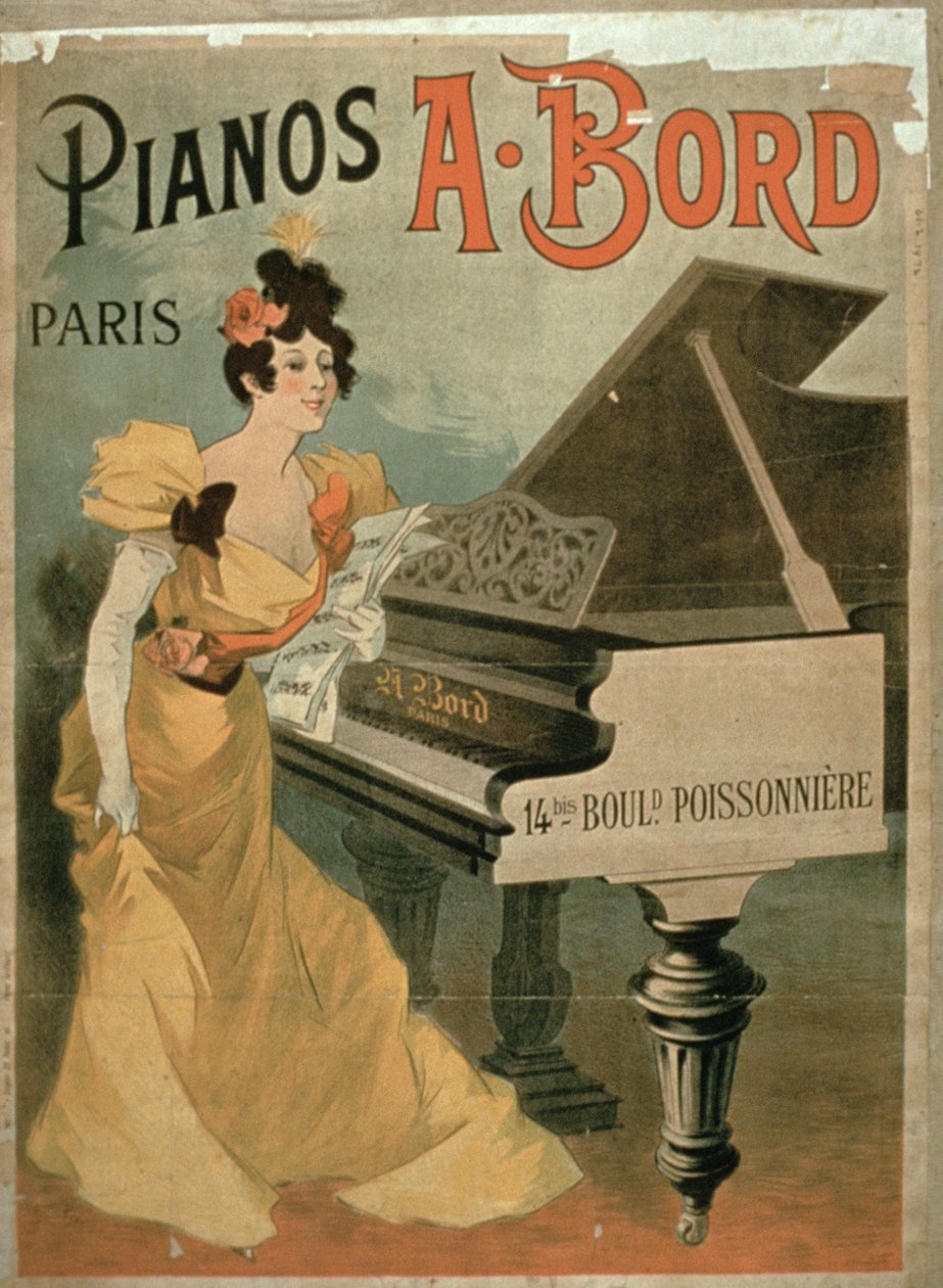 Annonce for A. Bord Pianos, Paris af French School