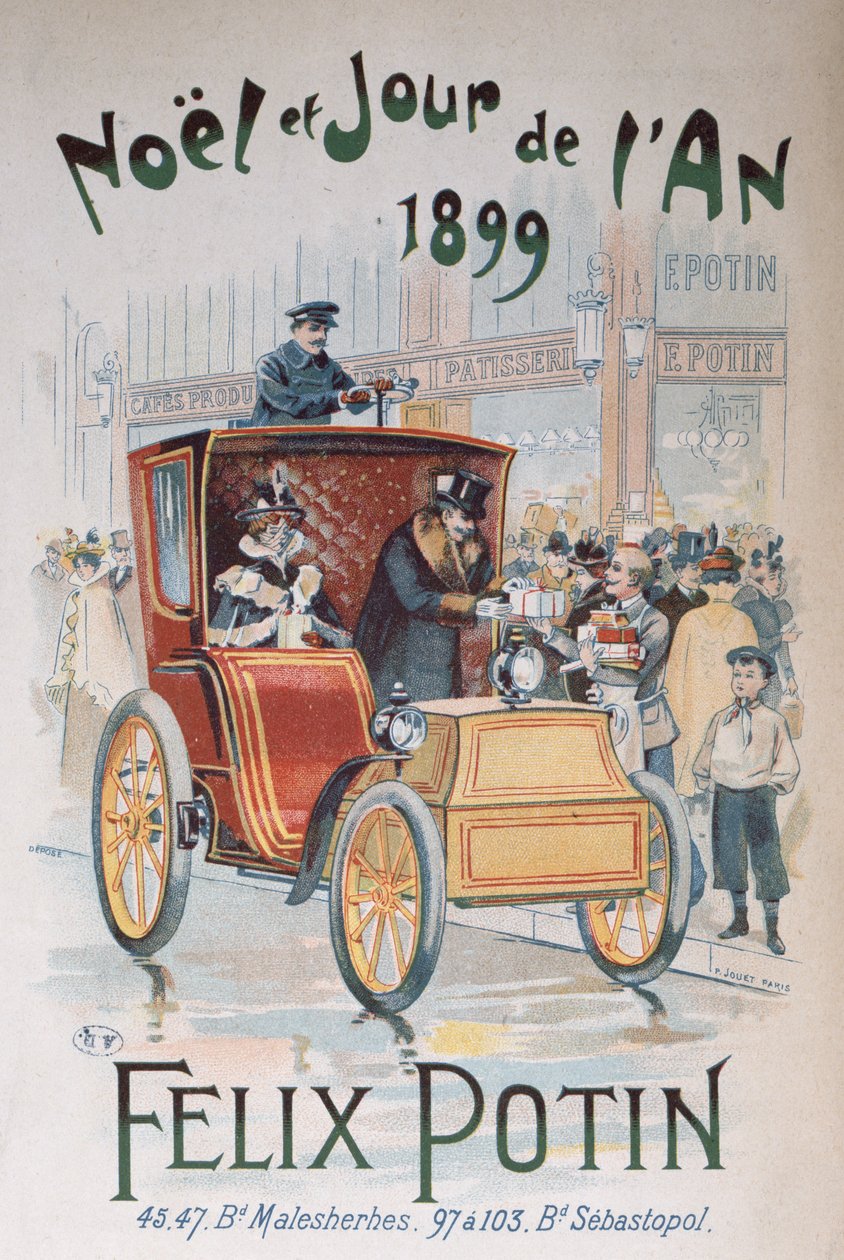 Annonce for Felix Potin, jul og nytår 1899 af French School