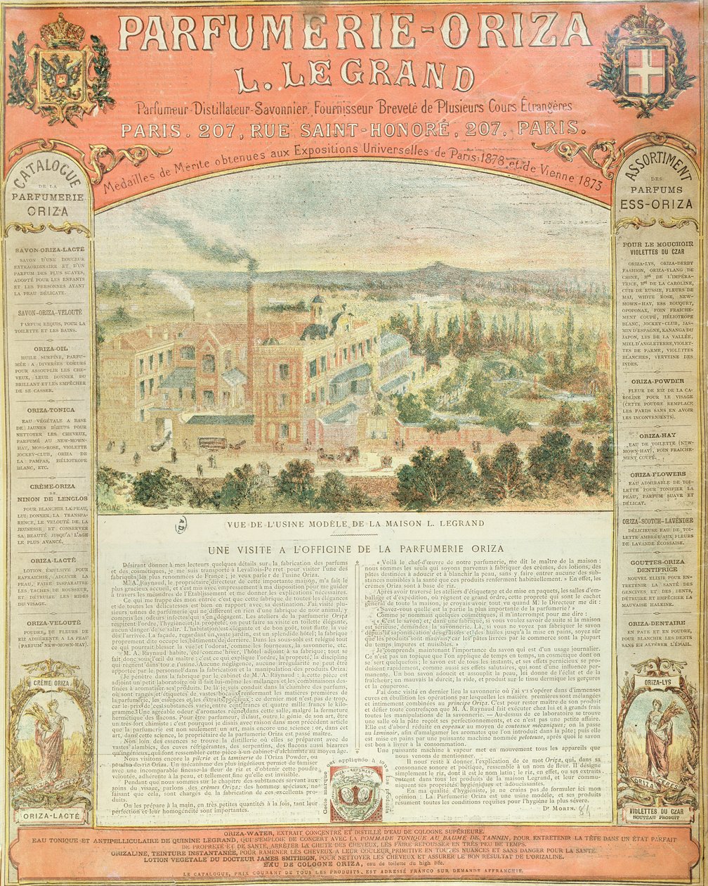 Annonce for Parfumerie Oriza L. Legrand, ca. 1884 af French School