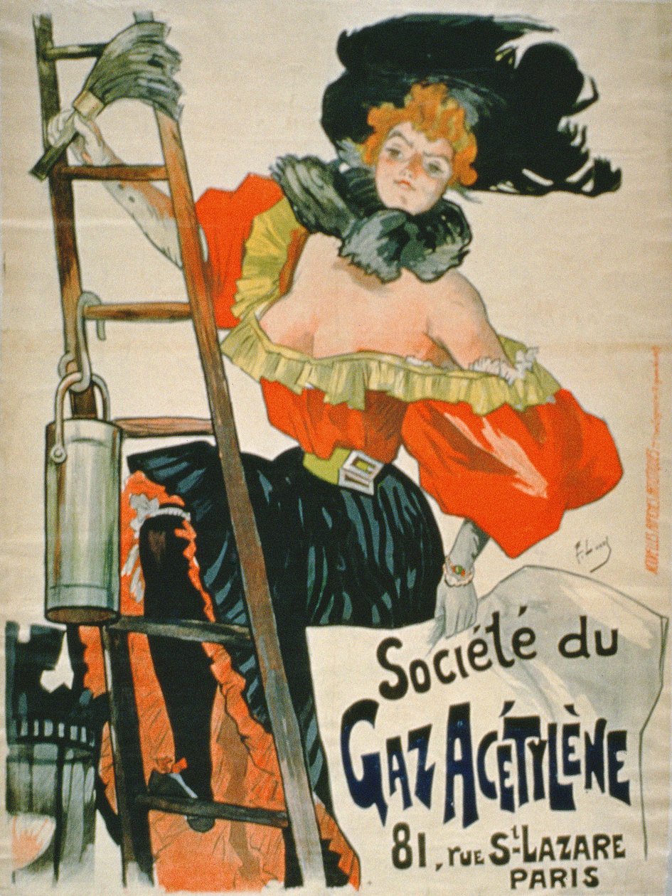 Annonce for Societe du Gaz Acetylene, Paris af French School