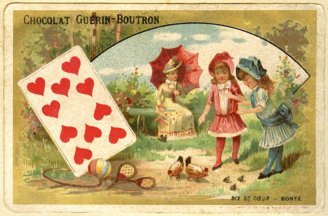 Reklamekromolitografi af Guérin Boutron-chokolader (kromolitografi) af French School