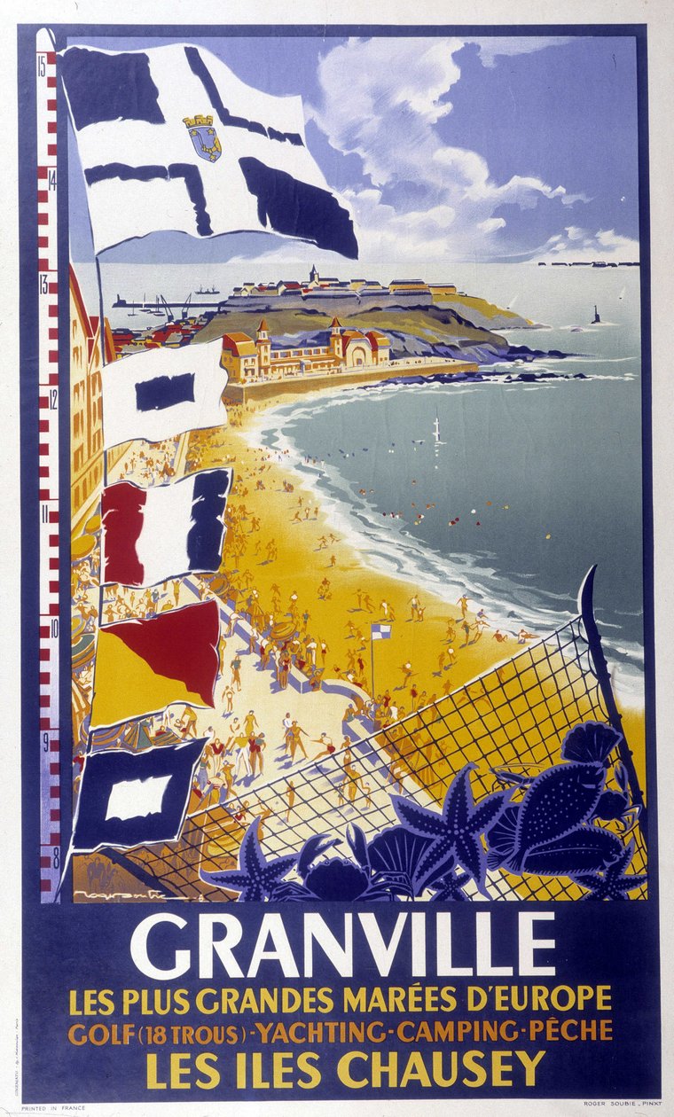 Reklameplakat for Granville and the Chausey Islands, 20. århundrede Deb. af French School