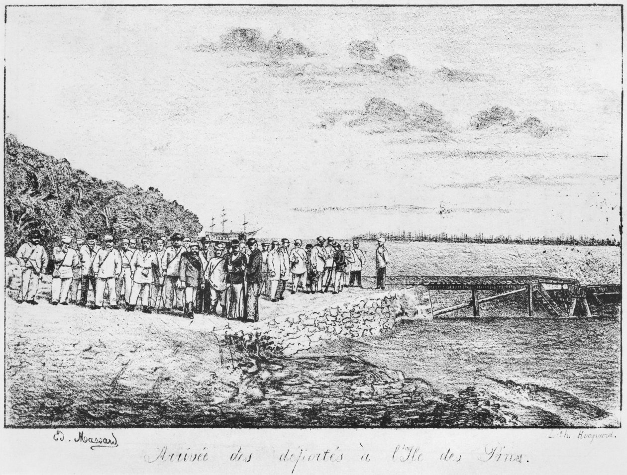 Album af Isle of Pines, Ankomst af de deporterede, 1877 af French School
