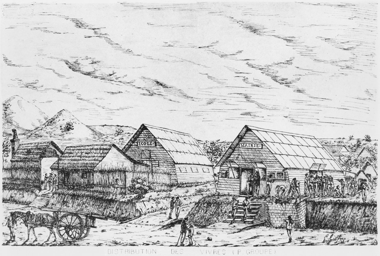 Album af Isle of Pines, Distribution af forsyninger, 1878-79 af French School