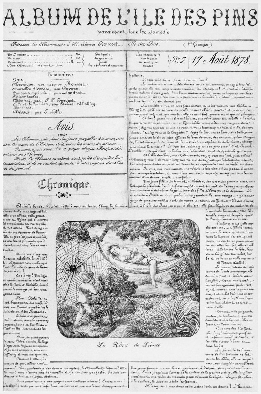 Album of the Isle of Pines, titelblad, 17. august 1878 af French School