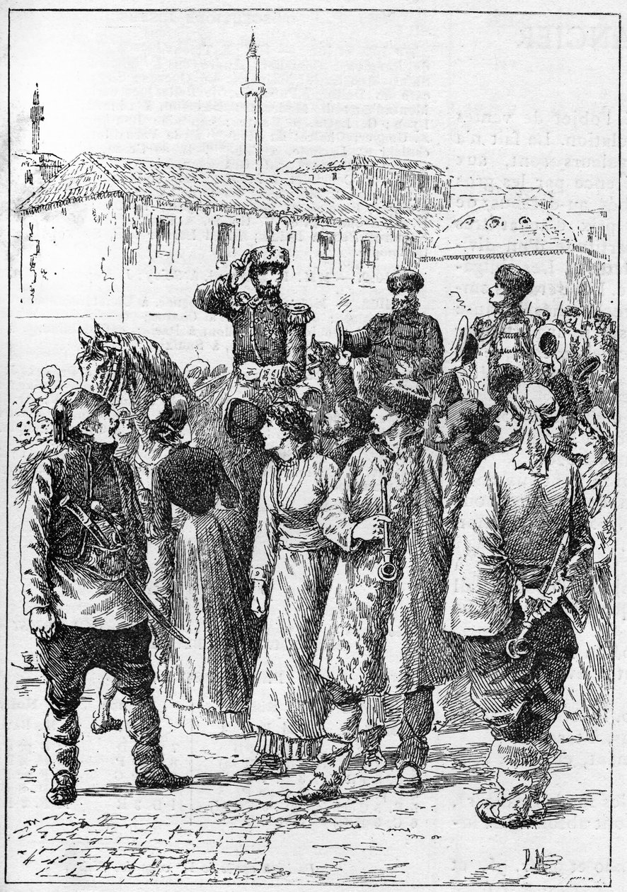 Alexander af Battenberg - Alexander I af Bulgarien eller Alexander af Battenberg (1857-1893) ankommer til Philippopoli for at proklamere foreningen af Rumænien og Bulgarien i "" The Illustrous World"" af French School