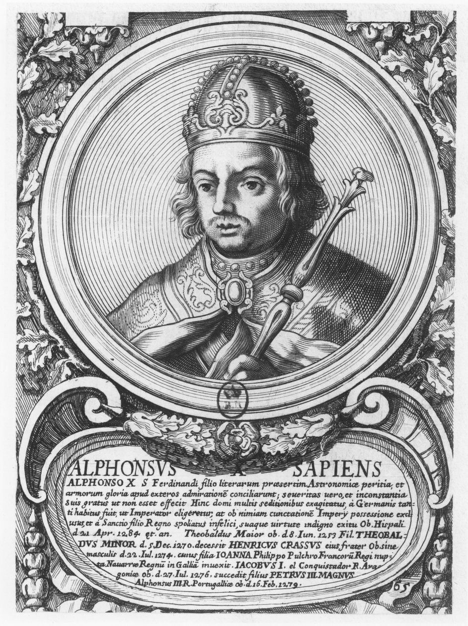 Alfonso X, den kloge (gravering) af French School
