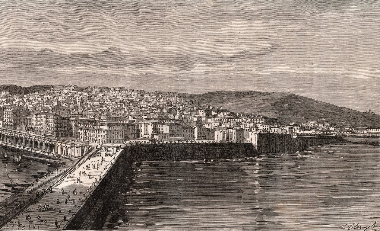 Algier - Algier - Algeriet - indgravering i "La France illustree: geography, history, administration statistique" af V.A. Malt-brun. 1884 af French School