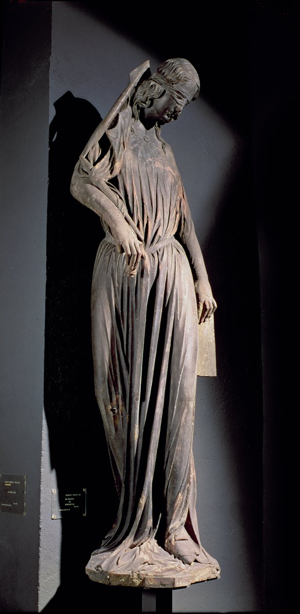 Allegorisk figur af synagogen, fra katedralens sydlige tværarmsportal, ca. 1230 (se også 177966) af French School