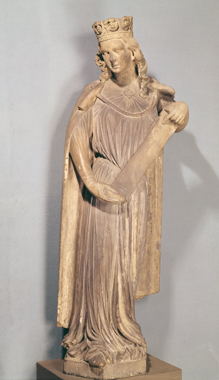 Allegorisk figur af den lille kirke, fra Strasbourg-katedralen af French School