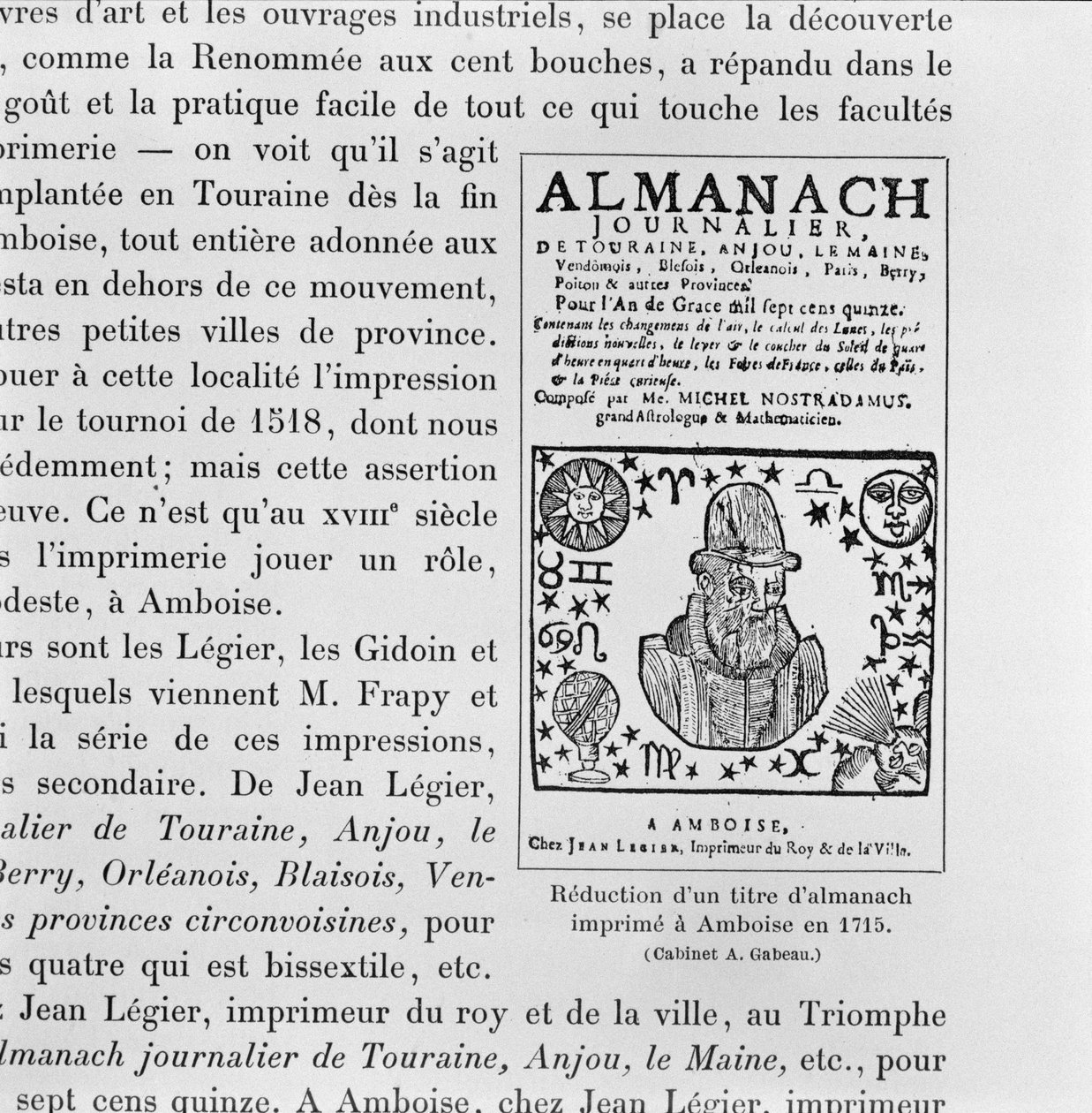 Almanak lavet af Michel de Nostradame (Nostradamus) (1503-66) 1715 af French School
