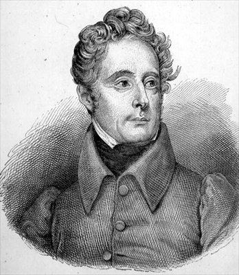 Alphonse Marie Louis Prat de Lamartine (1790-1869) (gravering) af French School