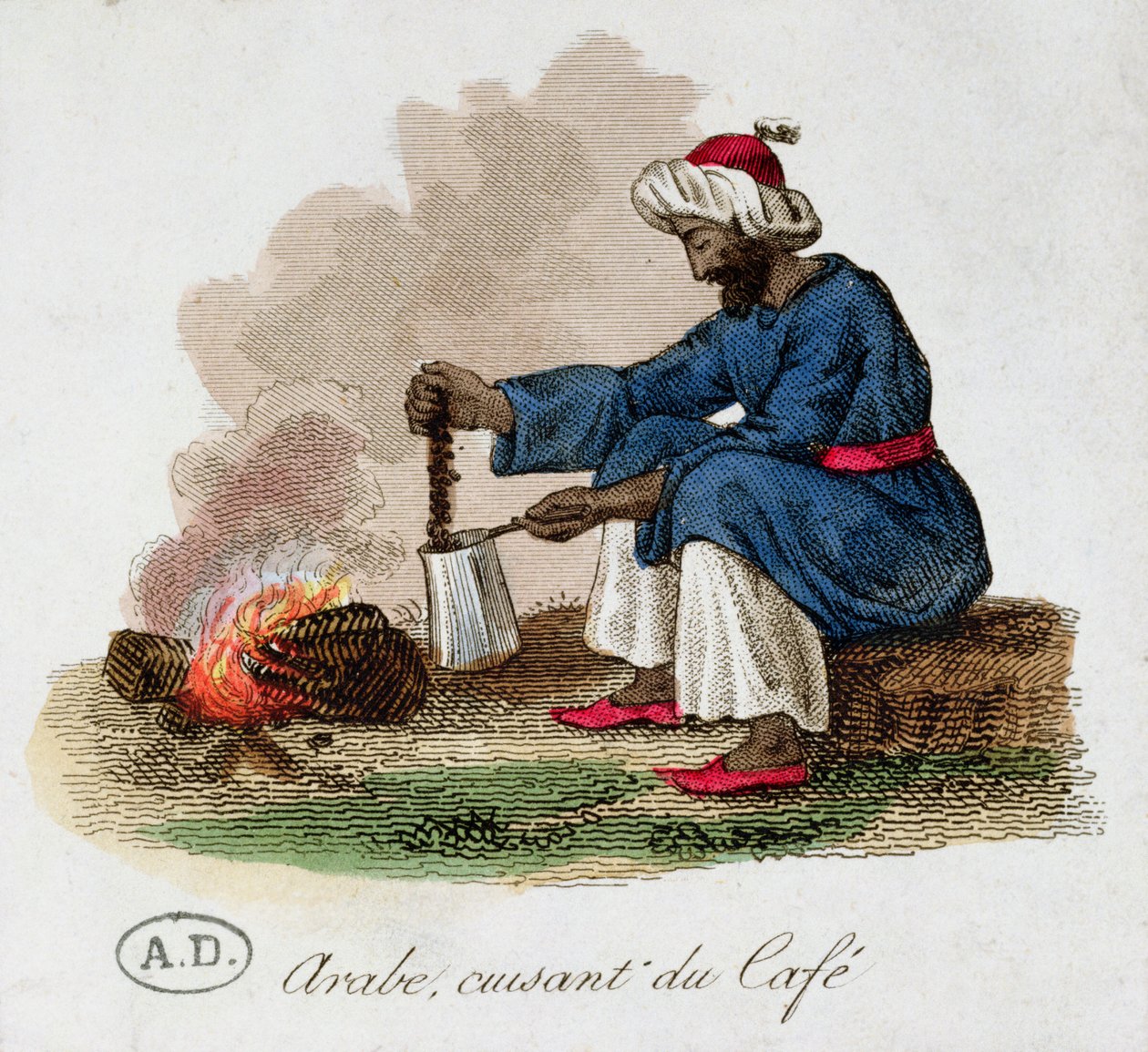 En arabisk laver kaffe, tidligt i det 19. århundrede af French School