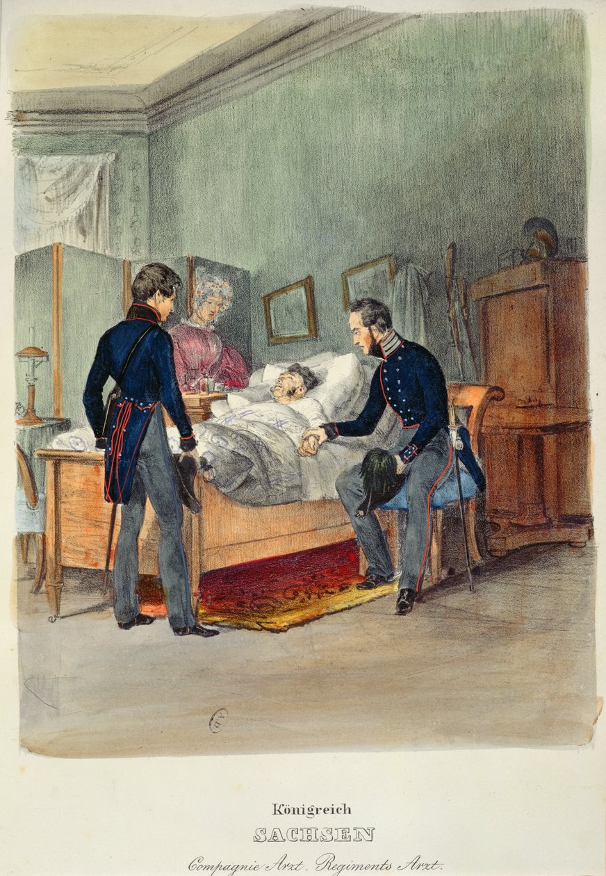 En hærlæge i kongeriget Sachsen, ca. 1840 af French School