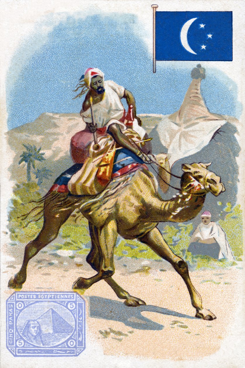 Et egyptisk postbud, der leverer post, slutningen af det 19. århundrede af French School
