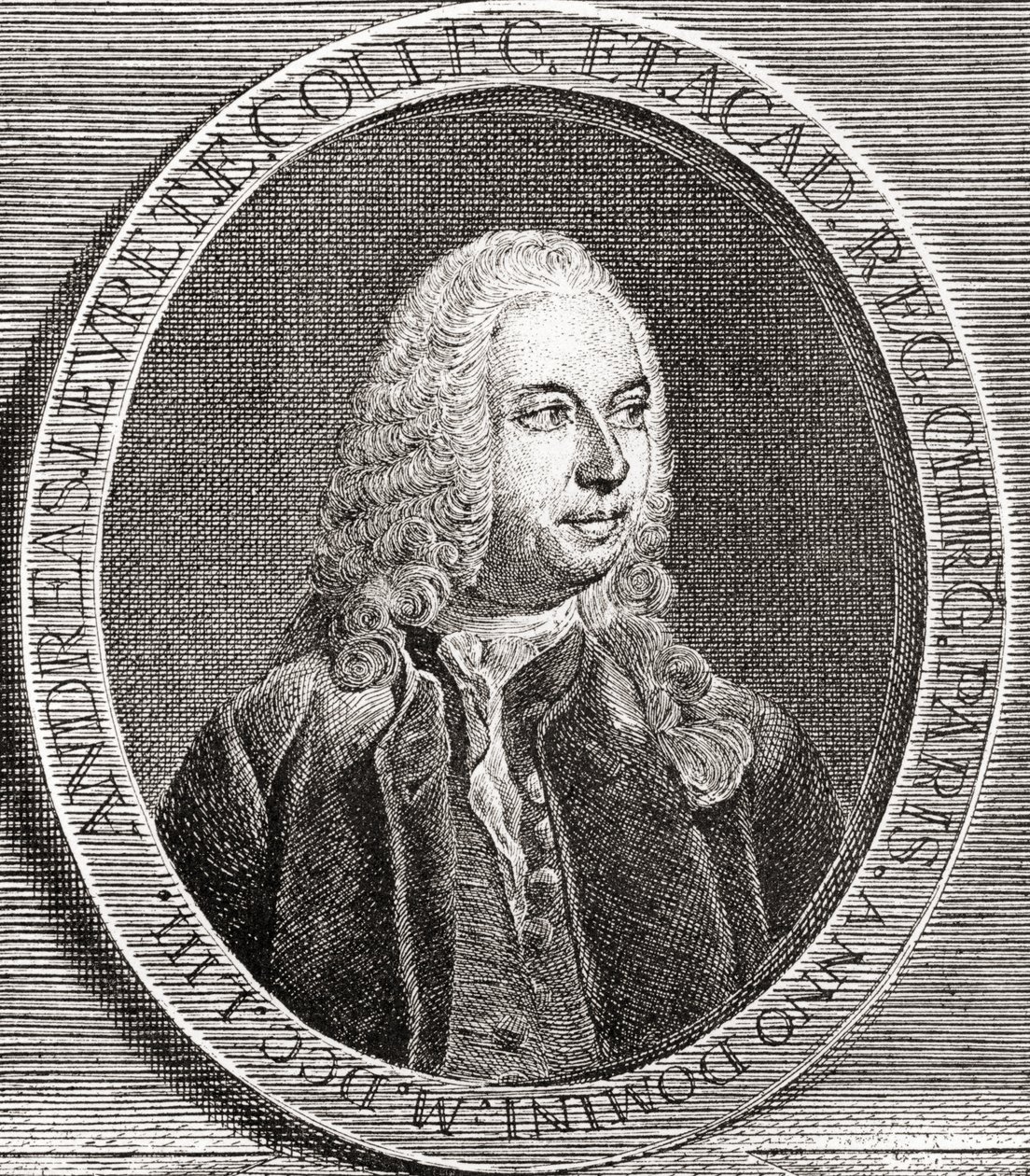 André Levret, 1703 1780. Fransk fødselslæge. Fra Les Heures Libres udgivet 1908. af French School