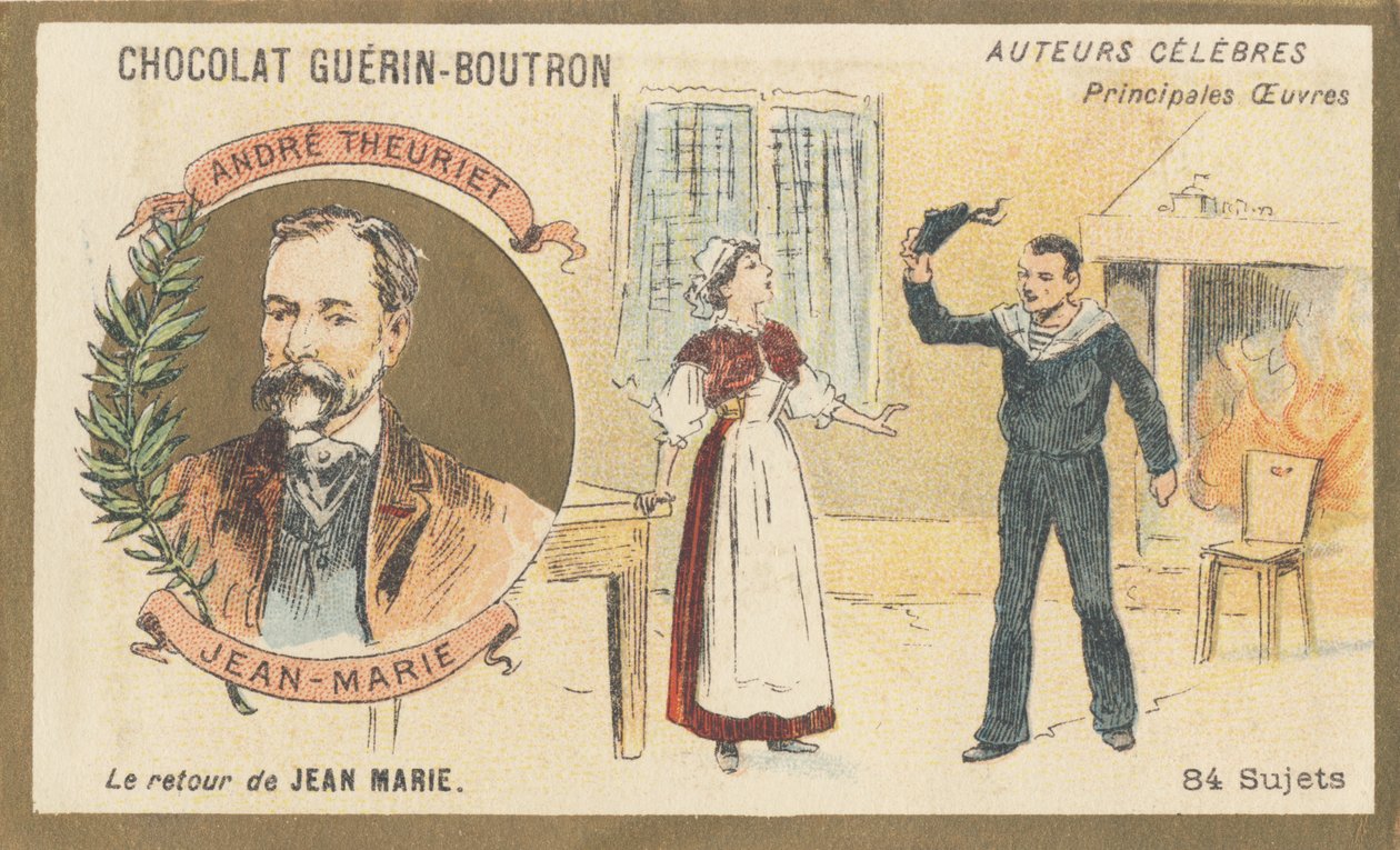 André Theuriet (1833-1907), fransk digter, romanforfatter og dramatiker, forfatter til "Jean-Marie", drama (1872) af French School