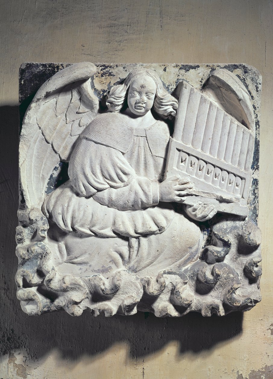 Englemusiker (bas-relief) af French School