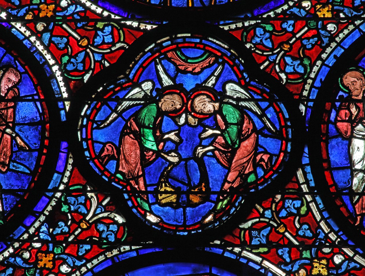 Engle, der overværer Jomfruens gravlæggelse (w42) af French School