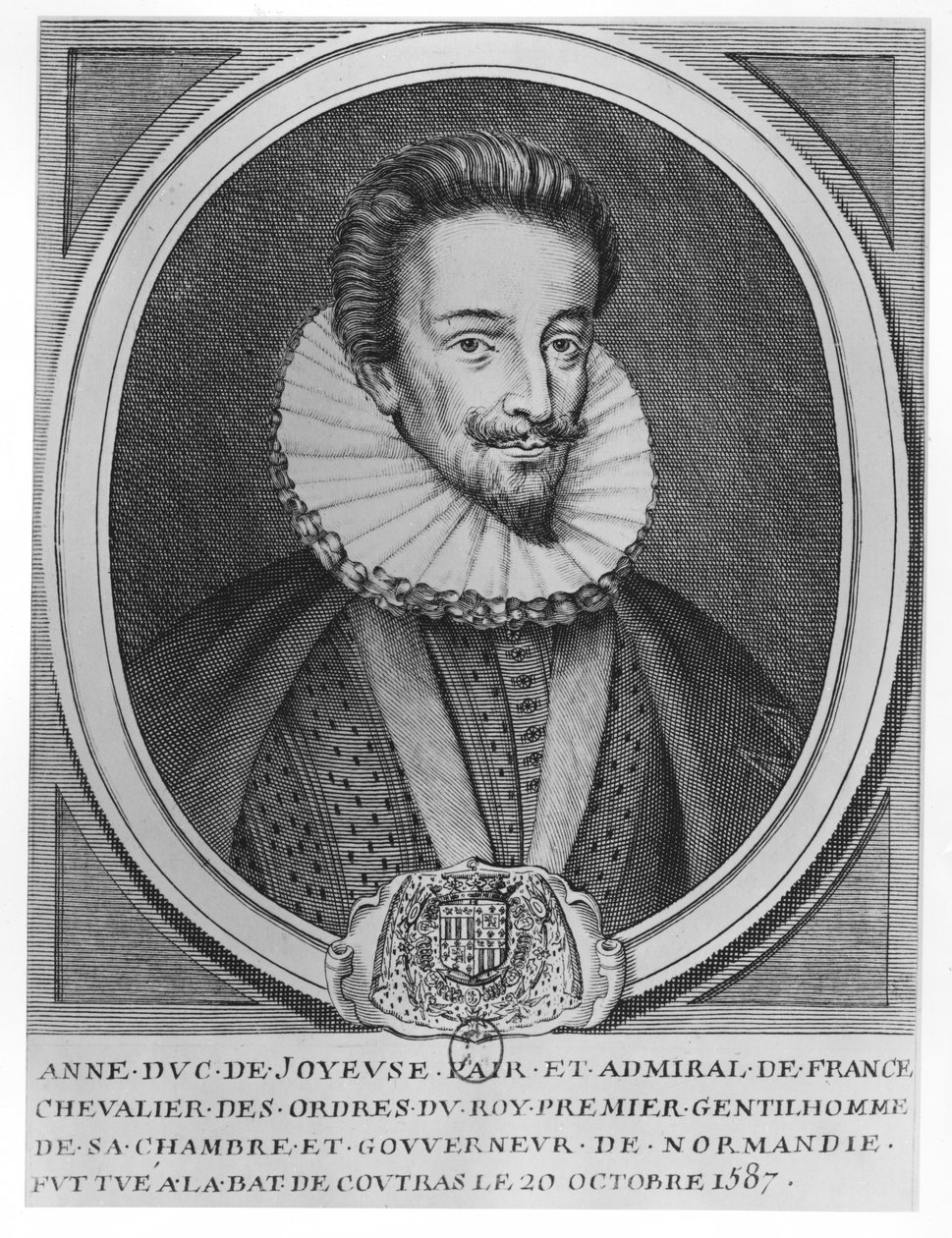 Anne, hertug af Joyeuse (gravering) af French School