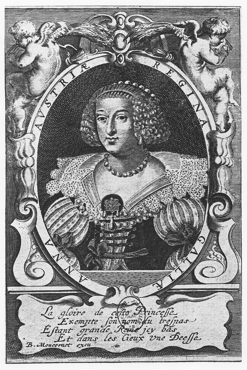 Anne af Østrig (gravering) af French School