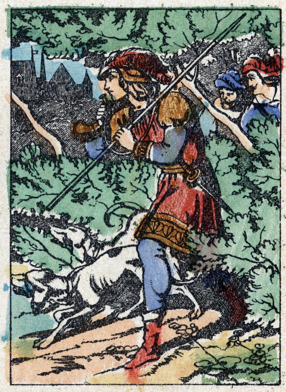 Anonym illustration til "La belle au bois dormant", fortælling af Charles Perrault (1628-1703), fransk forfatter. Træstik af Imaging Pellerin - Epinal, sd. Slutningen af det 19. århundrede. af French School