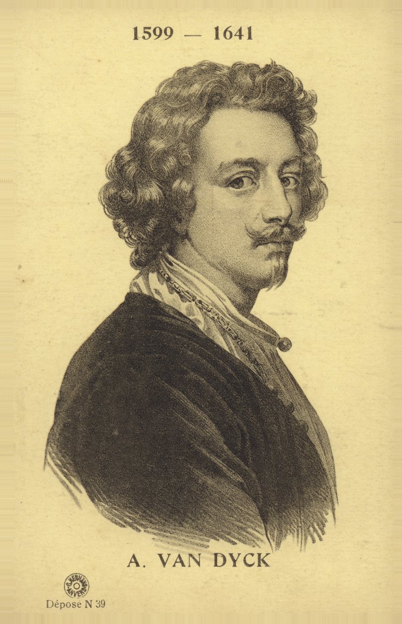 Anthony van Dyck, flamsk maler (litografi) af French School