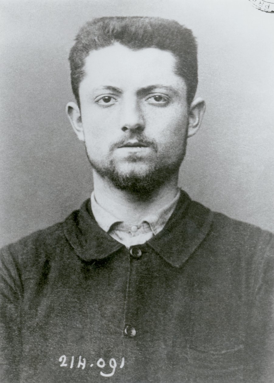 Antropometrisk portræt af Emile Henry (1872-94), af French School