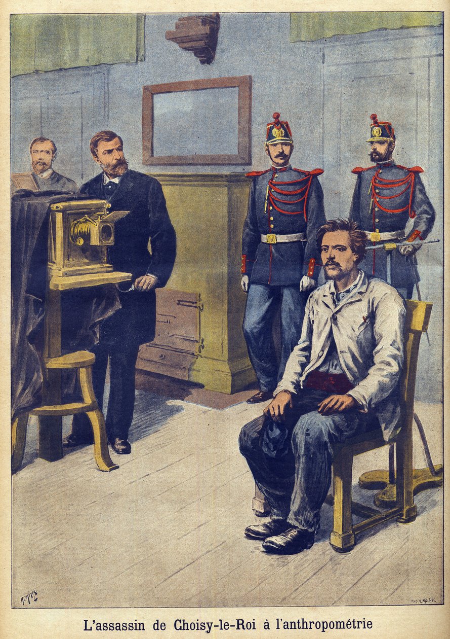 Antropometri - Alphonse Bertillon (1853-1914) illustration fra 