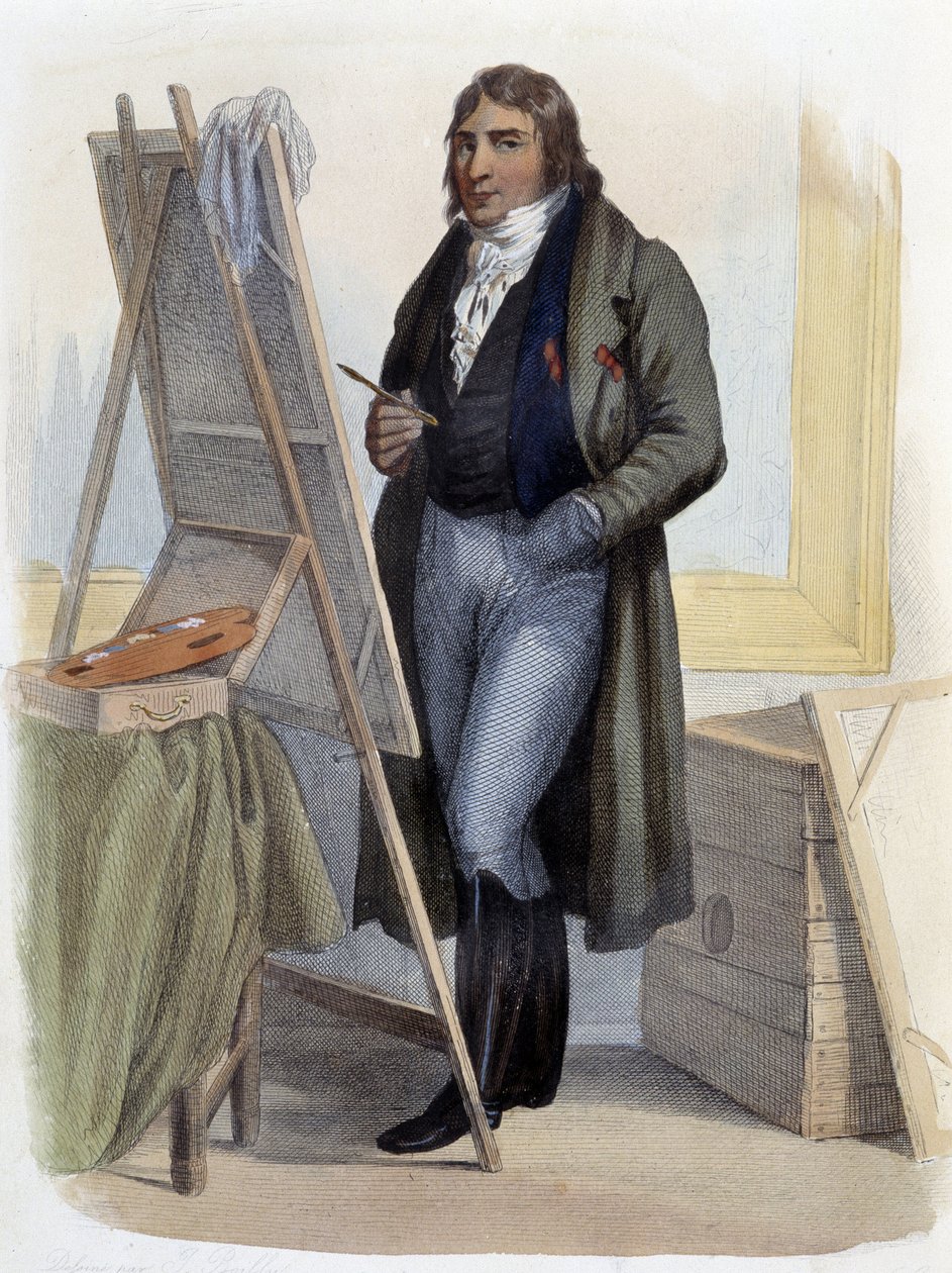 Antoine Jean Gros, neoklassisk maler (1771-1835) - i ""Den franske Plutarch"", af Mennechet, Paris af French School