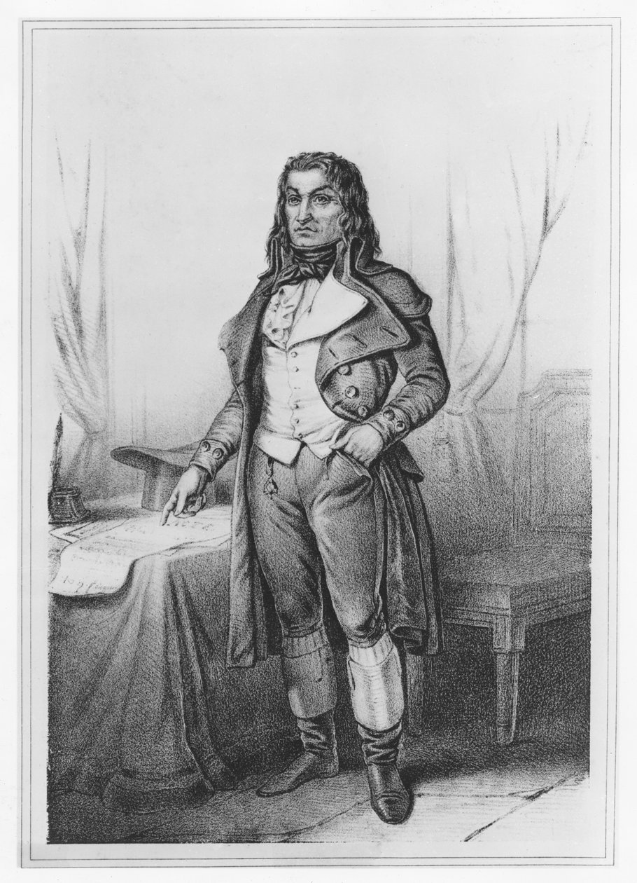 Antoine Quentin Fouquier de Tinville (litho) af French School