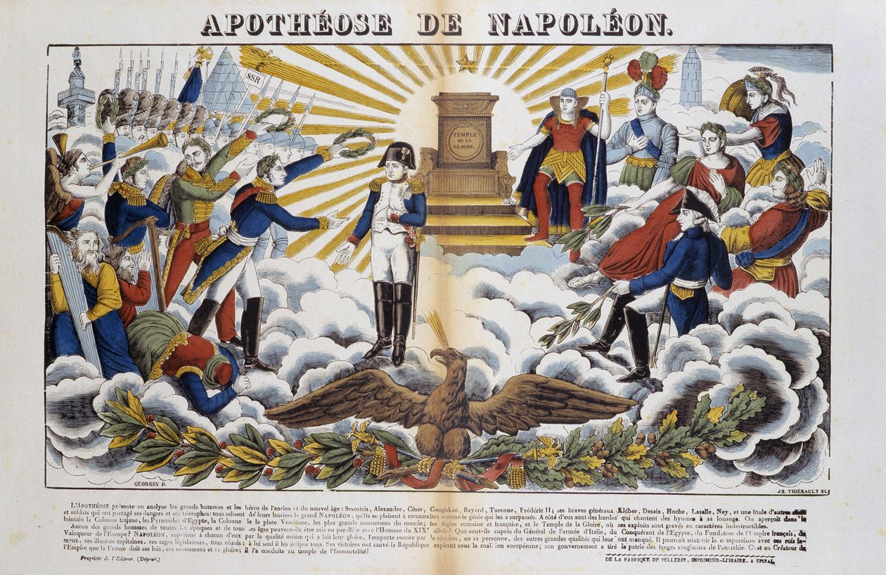 Apotheose af Napoleon-le-Grand Bonaparte (1769-1821). af French School